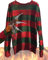 Bella Dox Freddy Krueger Kostüm für Erwachsene, rot und grün gestreifter Pullover + Krallenhandschuh, Set Horror-Killer, Albtraum auf ELM Straße, Halloween, Cosplay, Verkleidung (XL)