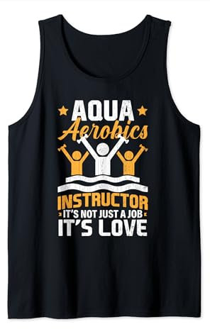 Aqua Aerobic Instructor Job Fun Fitnesstrainer Grafik Tank Top
