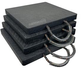4 Stück Abstützplatten 300x300x30mm, 7 Tonnen, Unterlegplatten, Kranplatten, Kranabstützplatten, Edelstahlhaus GmbH