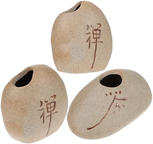 OUNONA 3pezzi Vaso Decorativo Ceramica Da Vaso Per Fiori Da Tavolo Per Decorazioni Stile Rustico Per Casa e Ufficio Ceramica Di Alta Qualità Per Fiori Naturali o Artificiali