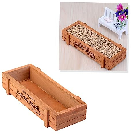 Kisangel Boîte Pots De Fleurs Pot De Fleur Pots De Plantes Succulentes Rectangle en Bois Ornements