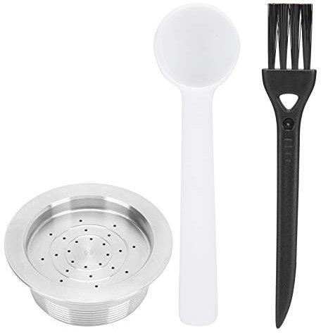 Refillable Capsule Spoon Brush Kit, Coffee Capsule Spoon Brush Kit Replacement Reusable for LAVAZZAs MIO Coffee Machine