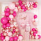 Luftballon Girlande Rosa, 135 Stück Ballons Girlande Hot Rosa Weiß Rose Gold, Luftballons Rosa Rot für Geburtstag Hochzeit Babyparty Brautparty Valentine Prinzessin Party Dekoration