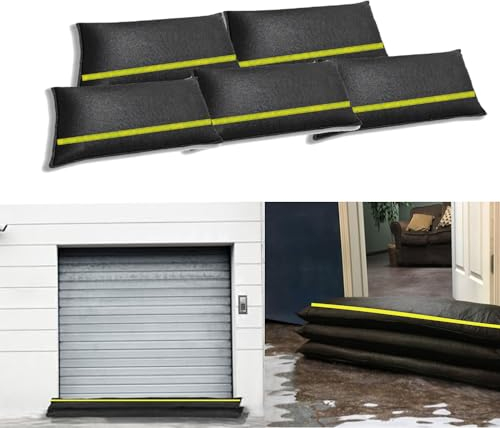 Stubotar 2PCS Barriera contro gli allagamenti, si attiva con l’acqua Con nastro riflettente 20x90CM