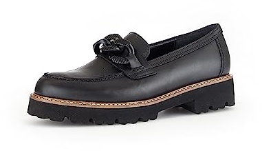 Gabor Damen Slipper, Frauen Slip On,Best Fitting,Businessschuhe,Slip-ons,Mokassins,Halbschuhe,Slides,Loafer,schwarz (s./Natur),38 EU / 5 UK
