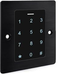 Gelikom BP3 RFID & PIN Unterputz Türschloss (1 Relais + Wiegand) (Codeschloss Schwarz + Netzteil + Sboard + 5 RFID KeyFobs + UP-Dose)