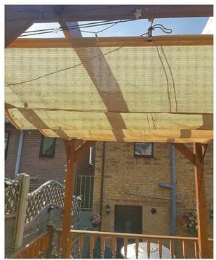 Retractable Wave Shade Sails, Pergola Roof Canopy Kits, HDPE Shade Cover Sliding Wire Awning Breathable Sun Protection For Outdoor Patio Deck, Custom(3x5m)