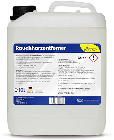 Mr. Perfect - 10L Rauchharzentferner I Backofenreiniger extra stark I Grillreiniger Gasgrill I Extrem kraftvoller Grillrost Reiniger I Rauchharzentferner Konzentrat dank effektiver Formel
