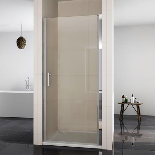 SUNXURY Duschtür 86x185 cm Nischentür Duschabtrennung Schwing Glastür Duschtrennwand aus Nano Sicherheitsglas Höhe 185cm