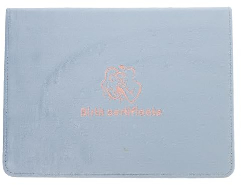 VILLCASE Geburtsurkundenhülle Aus Kunstleder 8.8X6.6 Zoll Gepolstert Schutzhülle Für Baby Geburtsurkunde Dokumentenaufbewahrung Praktisch Und Elegant