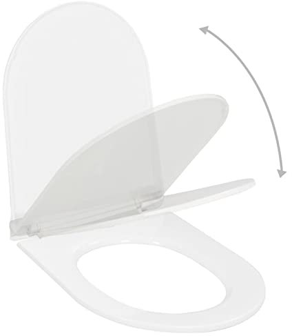 ShGaxin Tapa de váter de Cierre Suave y desenganche rápido Blanca, Tapa WC, Tapa De Inodoro, Asiento WC, Tapadera WC, Tapa Water, Recambios Inodoro 145017