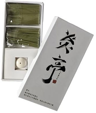 Bastoncini di incenso giapponesi fatti a mano, realizzati in 100% ingredienti naturali: estate, 120 pezzi + bastoncini in ceramica