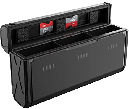 TELESIN Chargeur de Batterie Enduro avec indicateur d'alimentation Intelligent et Port de Charge latéral pour GoPro Hero 13 Go Pro Accessoires de Charge Portable Format de Poche