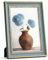 Afuly Vintage Picture Frames A4 (21 x 29.7cm) Antique Elegant Blue Gold Photo Frame with Wall Mount Desk Home Decor Display Family Friends Birthday Festival Gifts for Mom Grandma Women