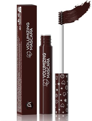 Wimperntusche Wasserfest Braun, 4D Panorama Brown Mascara, Wimperntusche für Extra Definition und Volumen, Mit Panorama-Bürste, Wimperntusche Den Ganzen Tag, Wischfeste, Make-up für Perfekten Halt