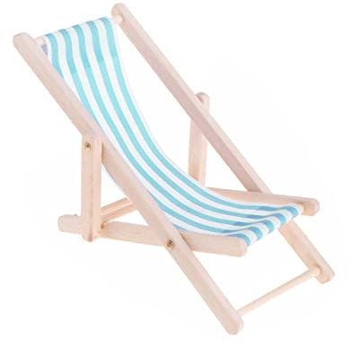 COSMEVIVI Miniatur-spielhaus-zubehör Im Maßstab 1:12 Strandkorb Aus Holz Für Jungen Und Mädchen Streifenmuster