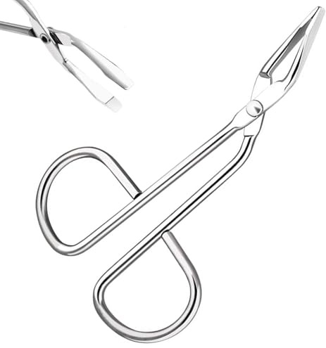 Stainless Steel Eyebrow Scissors Tweezers, Precision Eyebrow Tweezers, Slant Flat Tip Scissor Tweezer, Professional Hair Removal Tweezers Flat Tip, Eyebrow & Hair Plucker for Women and Men