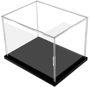 YHHLWXMDZ Schaukasten Vitrine, Staubdichter Schutz, Selbstmontage-Vitrine mit Schwarzem Acryl Sockel, for Actionfiguren, Spielzeug, Sammlerstücke(30x30cm/12x12in)