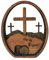 Ostern Kreuz Tischdeko Christliche Deko Holz Osterkreuz im Eier-Form, Osterdekoration Vintage Jesus-Kreuz Ornament Holz Basteln Gebet Memorial Holzkreuz Dekoration Ostereier-Kreuz Ostergeschenk (A)