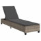 vidaXL Lettino Prendisole con Cuscini Grigio 55x200x25,5cm Polyrattan, lettino, lettino, lettino, lettino, lettino, chaise longue, lettino lounge