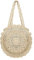 Jesustree Sac De Paille Rond de Plage d'été Pour Femme en Crochet Bandoulière Avec Style Boho Woven Sac À Main pour Vacances Voyage Shopping et Utilisation Quotidienne