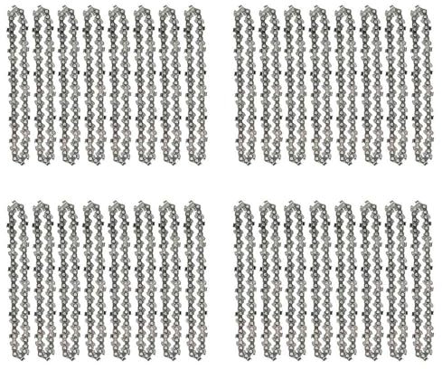 Reinscer 32 Pcs 4 Inch Mini Steel Chainsaw Chain Electric Pruning Saw Accessory Garden Tool Replacement
