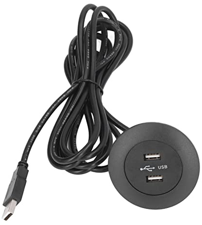 Dual USB -Ladebuchse für Sofa, Spülenmontage -Steckdose mit Intelligenter Schnellladung für Liege und Betten (Schwarz)