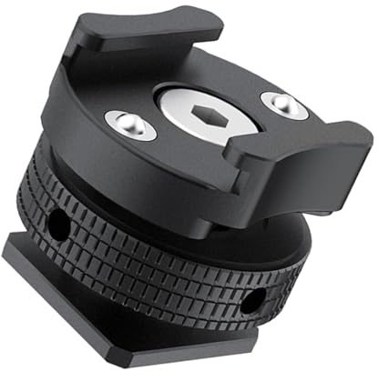 360 Degree Rotating Microphone Cold Shoe Mount Holder Quick Release for Flexible Hearing Positioning