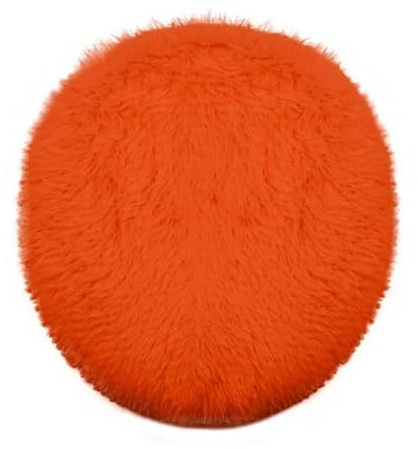 Insun Soft Fluffy Toilet Seat Cover, Washable Absorbent Lid Cover, Adjustable Non Slip Backing for Most Bathroom Toilet Lids Orange 17.7 x 19.7