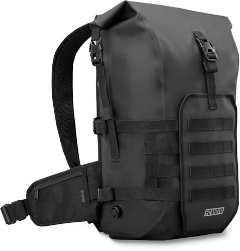 FC-Moto Ever-ST Roll-Top 26 L wasserdichter Rucksack, carbon schwarz