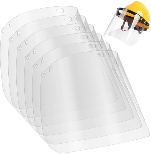PH PandaHall 6pz Visiere di Ricambio Trasparente in PET 39x19.7cm Visiere di Sicurezza Trasparenti, Visore di Sostituzione per Scudo Facciale per Rettifica Saldatura Forgiatura Taglio
