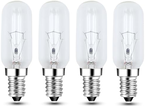 Izzy Cooker Hood Light Bulbs 40W, Warm White 2700K, 360° Beam Angle 220V, E14 T22 Incandescent Bulb Dimmable for Cooker Hood, Sewing Machine, Desk lamp,Extractor Fan, 4 Pack