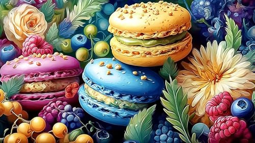 Kuchen Puzzles 1000 Teile Schwer Spielzeug Lernspiel Impossible Herausforderung Spielzeug für Erwachsene und Kinder ab 14 Jahren 75x50cm/1000pcs