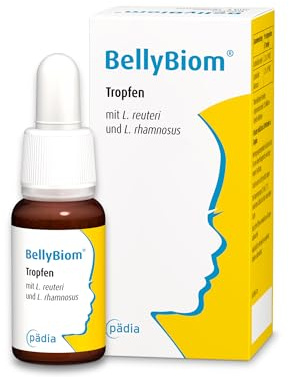 BellyBiom Tropfen 7,5 ml – Mit den bewährten Milchsäurebakterien Lactobacillus reuteri & Lactobacillus rhamnosus | Zur Unterstützung der Darmflora ab der Geburt