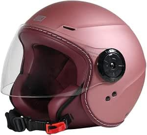 CASCO Origine Garda Jet Moto Scooter, Rosa Opaco SH con Visiera (M 57/58)