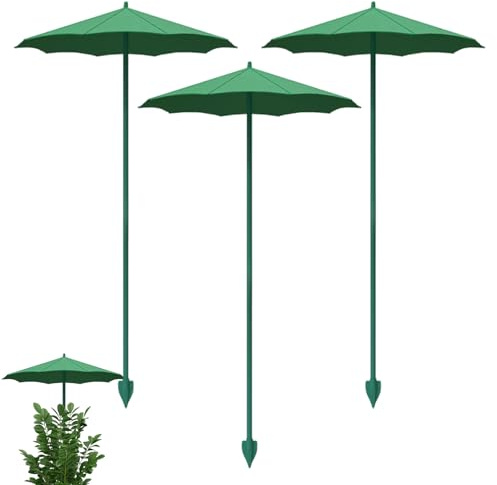 Plant umbrella for shade, 3 pieces, sun protection for lounges, shade for potted plants, for gardens, balcony vegetables, young shrubs, growth, patio, flower bed, greenhouse