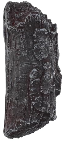 SOLUSTRE Künstliche Kaminholzscheite aus Harz 16x7x5,5cm für Kaminfeuer Deko ohne Reinigung für Weihnachtsdeko und Outdoor Dekoration