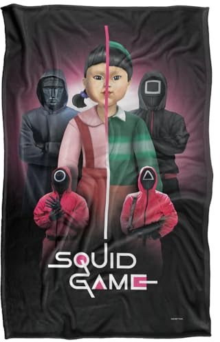Squid Game Season 3 Poster Superweiche Kuscheldecke mit seidigem Griff – 91 x 147 cm