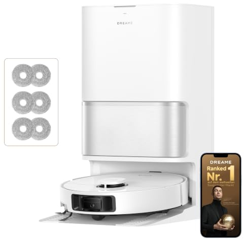 DREAME L10s Ultra Gen 3 Kit Saugroboter mit Wischfunktion mit einer Saugkraft von 25.000 Pa, Seitenbürste und Mopp ausfahrbar, selbstreinigende All-in-One-Dockingstation, Steuerung per App und Sprache