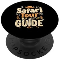 Fun Safari Tour Guide Hut für Abenteuerliebhaber PopSockets Klebender PopGrip