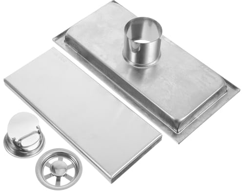 TOMETURE Rejilla Desague Ducha Lineal Rectangular, Fácil de Instalar y Resistente Oxidación de Acero Inoxidable Plata para Baño Diseño Invisible y Elegante