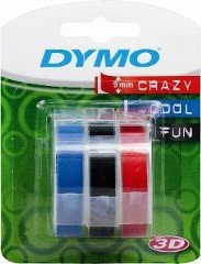 Dymo Prägeband, verschiedene Farben, 3 Stück