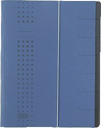 Elba Ordnungsmappe chic A4 7 Fächer Karton 450 g/qm dunkelblau