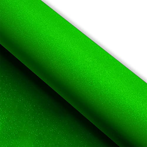 Könighaus (8,55€/m2) Diamand Glitter Grün Autofolie 300 x 152 cm blasenfrei mit Anleitung (Glitzer Folie)