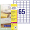 AVERY Zweckform L7551-25 Adressetiketten/Adressaufkleber (1.625 Etiketten, 38,1x21,2mm auf A4, bedruckbar, selbstklebend, für Absenderetiketten, durchsichtige Polyesterfolie) 25 Blatt, transparent
