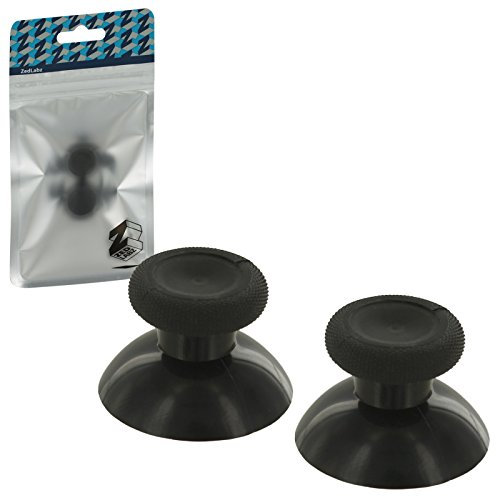 ZedLabz replacement OEM concave analog thumbsticks for Microsoft Xbox One controller - 2 pack black