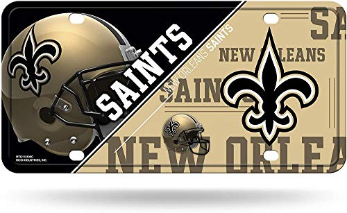 RICO INDUSTRIES NFL New Orleans Saints Nummernschild, Metall, Einheitsgröße, New Orleans Saints