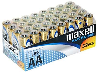 maxell - 32 batterie alcaline AA, 1 confezione da 32 pezzi