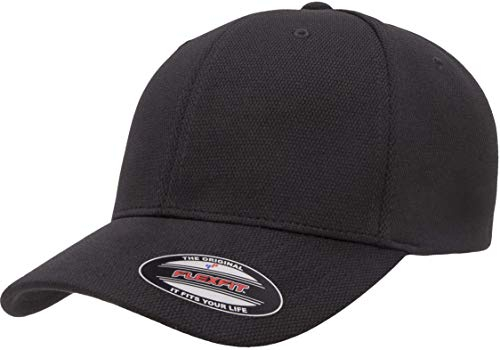 Flexfit Herren Cool & Dry Sport Baseballkappe, Schwarz, L/XL