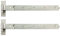 Merriway BH06859 Lot de 2 charnières de portail robustes avec crochet et bande galvanisées 400 mm Argenté